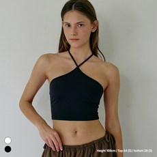 [콘치웨어] 스트랩 홀터 브라탑 (2colors) 필라테스 요가