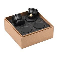 ATAUDIO 하이파이 스피커 스파이크 절연 스탠드 탄소 섬유 알루미늄 합금 댐핑 금속 발 패드 조절 가능한 콘 스피커 발 4 개, [02] Black(Carbon Fiber)