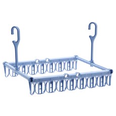 튼튼한 접이식 미니 원룸 베란다 이불 빨래건조대 빨래사냥쏙쏙 일반형8 낱개[대=1개], 1개, 블루
