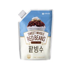 파우치 팥빙수 팥 1kg 55브릭스 달콤한 빙수 재료[소비기한 26년 3월 25일](3kg 이상 구입시 빙수떡 증정), 2개