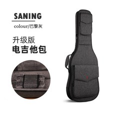 일렉 베이스기타 가방 어쿠스틱 가죽 키치 FB1225 일반형 튼튼한 테, *업그레이드* 일렉트릭 기타백 파리 그레이, 1개