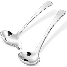 KEAWELL 프리미엄 오스틴 1피스 소스 국자 및 그레이비 1810 스테인리스 스틸 실버 식기세척기 안전