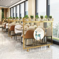 簡約鐵藝矮隔斷餐廳卡座圍欄墻火鍋飯店過道屏風 LKKY, 款式11 每平方