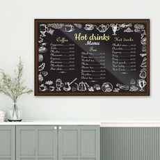 블랙보드 대형 60x90cm 자석부착 원목 우드프레임 sel86520WR, 단일