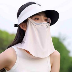 防曬帽 女款 可拆卸磁吸面罩 全防護蛋捲帽 遮陽帽 透氣防曬面護帽 戶外休閒海邊適用