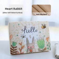 메모리폼 시트 쿠션 코튼 사무실 의자 패드 스툴 직사각형 엉덩이 모던 심플 스타일 홈 데코, Q. 소원 토끼 (초극세사 융단)