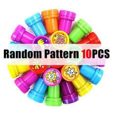패턴 만화 스탬프 스타일 스크랩북 장식 보상 상품 선물, 1개, 1개, 1. 10PCS