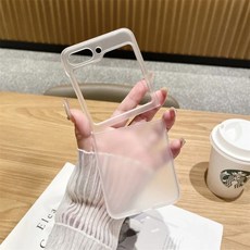 Z플립7케이스슬림 울트라 씬 플립7 반투명 충격방지 무광 갤럭시 케이스, 마이크로화이버, 파란색