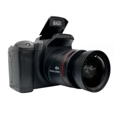 16MP 디지털 카메라 2.4인치 화면 브이로그 720P 줌 레코더 사진 촬영용 소형, 01 검정색