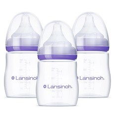 란시노 항콜릭 젖병 BPA 프리 플라스틱 5온스 3카운트 느린 흐름 (사이즈 S) 자연파 디자인의, 1 Count (Pack of 3), 5 Ounce