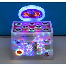 미니 두더지잡기 게임기 오락기 레트로장난감 오락실 문방구 Coin Mouse Machine, 흰색 선물포장, 1개