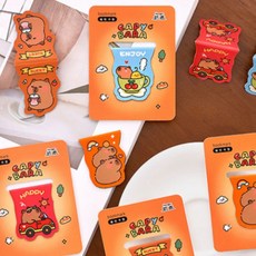 자석 카피바라 북마크 슬림 마그네틱 4p 책갈피 북클립 기타, 1개, 상세페이지 참조