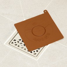 더비인 하수구덮개 욕실 냄새방지 세탁기배수구덮개, 갈색(대)