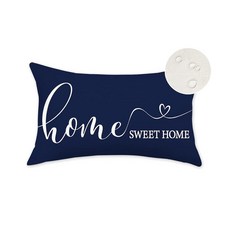 [ 659221 ] 온웨이 홈 스위트 팜하우스 방수 장식용 쿠션 커버 30.5 x 50.8cm(12 20인치) 실내 실외 장식 케이스 소파 현관 네이비 블루, [ 659221 ] 온웨이 홈 스위트 팜하우스 방수 장