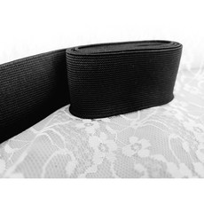 고탄력 검정 허리밴드 고무줄 (폭 : 5cm), 1개