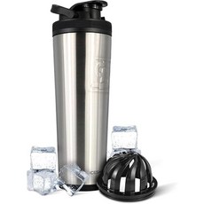 Ice Shaker 단열 스테인리스 스틸 쉐이커 병 | 946.4ml32온스 그린 | 30시간 이상 냉방 | 트위스트 온 교반기가 있는 단열 컵 | 단백질 쉐이크 물 스무