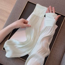高品質名媛風夏季防曬袖套女洋氣不起球隔熱手袖開車冰袖女防曬, 1個, 普通基礎款【混色】低顏值/熱感不透氣,均碼/名媛風高品質