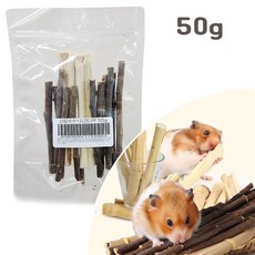 DQmall 사탕수수+사과나무 피그미다람쥐 햄스터 이갈이 간식, 1개, 50g