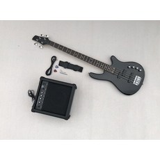 전자 베이스 기타 입문용 일렉트로 픽업 액티브 록 연습 연주용 헤드리스 앰프, 1개, 기본 색상, 베이스+스피커+액세서리