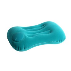 1pc 휴대용 목 받침대 비치 오피스 홈 여행을위한 소형 공기 베개를 팽창시키기 위해 누르십시오 캠핑 베개 풍선 여행, blue