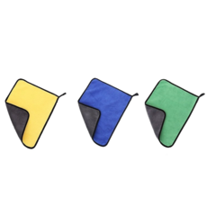 好康Orz 加厚超吸水雙面珊瑚絨擦車巾 洗車毛巾 洗車巾 超細纖維毛巾 洗車布 擦車布, 1個, 一般,30x30, 黃色