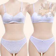 참깨샵 2단계 주니어 브라 팬티 세트 노와이어브래지어