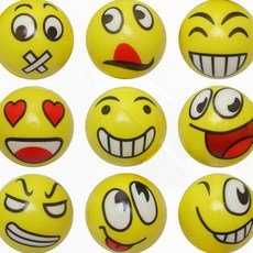 말랑 스펀지공 얼굴모양 캐릭터 안전 실내 놀이용 아동 인형, 랜덤1p, 1개