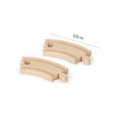 나무 기차 트랙 장난감 철도 레일 액세서리 맞는 토마스 커넥터 다리 14세 이상 선물, 33 2pcs curved track