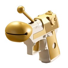 木魚功德槍 消業障療癒玩具槍 機械式按鍵造型 趣味壯膽神器 整人重力玩具, 1個, 木魚功德槍【1把】