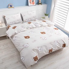 방수 호텔식 이불 커버 이불 커버 덮개 방염 홈 여름 멀티 커버 침구, 2. 150x200 웃는 곰