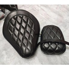 레블 CM 300 호환 안장 리어 시트 튜닝 커스텀 앞좌석 사이드백, 1개, 블랙 B 다이아몬드형 앞좌석 탑그레인 B