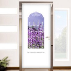 아트박스/꾸밈 ce265-프로방스라벤더_현관문시트지, 본품