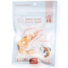 派庫廚房 寵物原肉凍乾零食, 鮮蝦, 30g, 1個