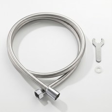 고씨네 퓨어바스 PVC 줄꼬임 물때방지 샤워호스, 2m, 실버