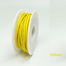 16/17/18/20/22/24/26/28/30 AWG 케이블 전기/자동차용 스풀이 있는 부드러운 주석 도금 구리 고온 방지 실리콘, 30 AWG-10m 1roll, Yellow