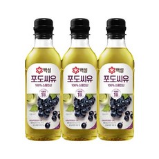 CJ 백설 포도씨유 500ml x 3개