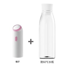 隨身洗J03 電動沖洗器 便攜設計, 粉色 機身 250ml水瓶, 顧客自行安裝