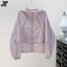 타임퓨어 여성 여름 초경량 얇은 등산 런닝용 바람막이 자켓 루즈핏 여름 자외선차단 아웃도어 집업점퍼 트렌치코트 빅사이즈 바람막이