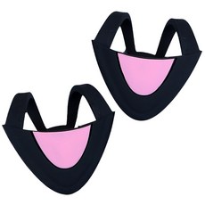 헤드폰 게이밍 헤드셋 부착 스테레오 헤드셋과 호환되는 귀여운 헤드폰 캣츠 이어, 검은, 흑색의