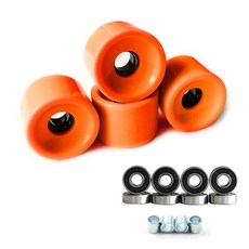 성능 향상을 위한 베어링 소프트 크루저 휠이 장착된 4Pcs 78A 롱보드 휠, 07 Orange Gold Cover, Orange