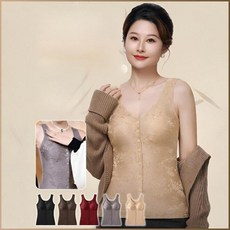 중장년층 엠보싱 자카드 보온 조끼 보온내의 보온속옷 스팀다리미 방한복