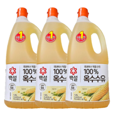 백설 옥수수유 1.8L 3개