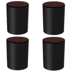 高度可調式家具腳墊 60*102mm 圓形 4入, 黑色