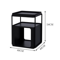 ins風新款家居室內沙髮邊幾客廳小茶幾陽臺臥室可移動創意 陽臺邊幾 玄關桌 茶幾 側櫃, 黑色