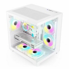 白色 電腦機殼 RGB 風扇, 1個, 黑色