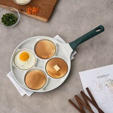 [모던하우스 인천점] 라포레 항균 세라믹코팅 인덕션겸용 4구 에그팬 -[CK0226008], 1개, 10cm