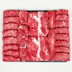 [신선진공] 국내산 1등급 소고기 구이용 모듬 세트 (참소스+핑크솔트 증정), 갈비세트, 600g, 1개