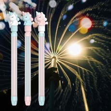 벨베이비 유니콘 분수 긴물총 180ml 3p, 핑크색 + 하늘색 + 하얀색, 1세트