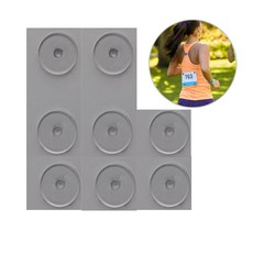 알리오마켓 마리톤 배번호 고정 버튼 클립, 8개, 투명