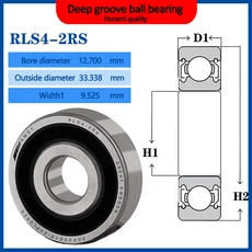 NSK 단일 행 깊은 홈 볼 베어링 RLS6 RLS4 RLS5 RLS7 RLS8 RLS9 RSL10ZZ RS 2RS 19 05x47 625x14 288mm, RLS4 2RS, 1개